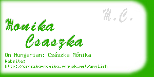 monika csaszka business card