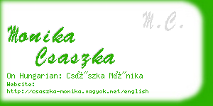 monika csaszka business card